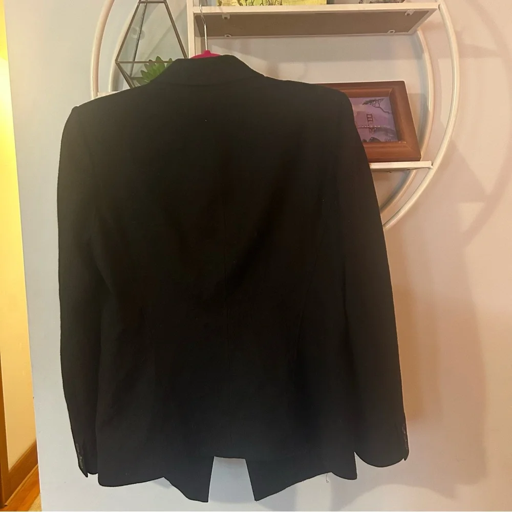 Helmut Lang Women’s Large L Black Shoulder Pads Blazer Pockets
